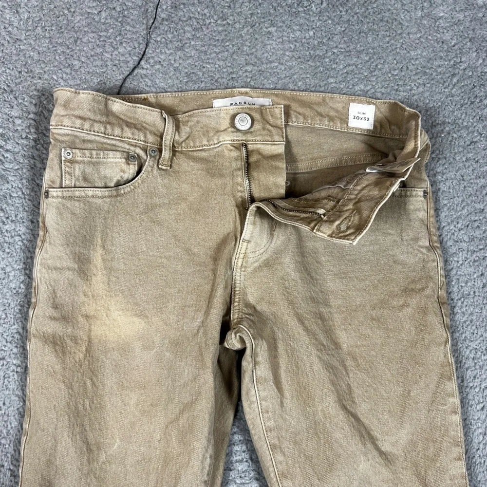 PacSun Slim‎ Jeans Mens 30x32 Tan Excellent Denim Pants Business Formal Casual